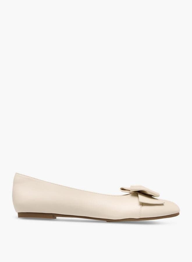 Chic Cream R25Ss08548 Bow-Embellished Women's Ballerinas - Image 1