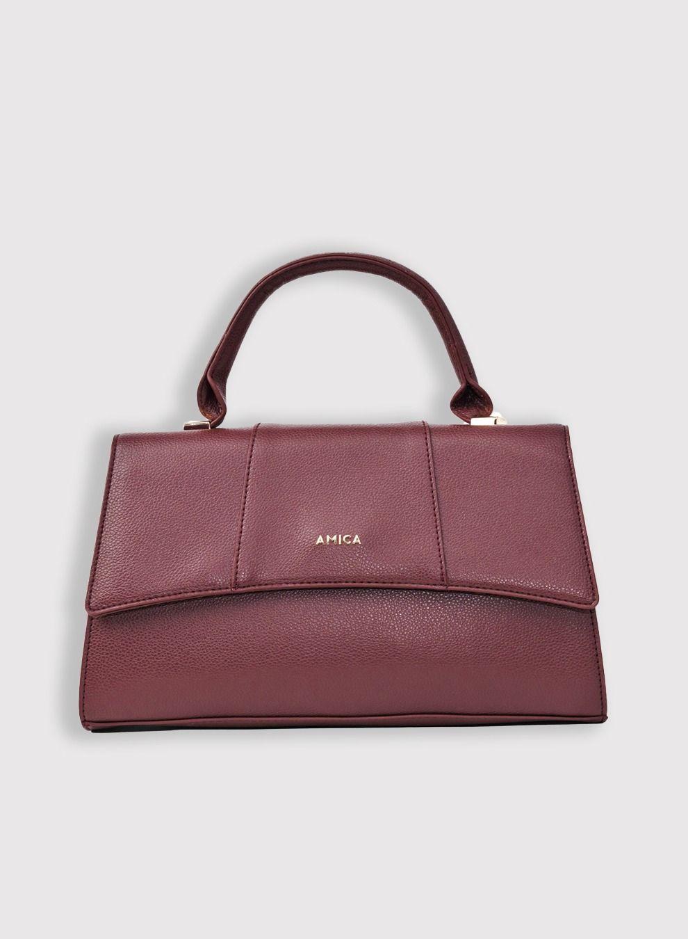 AMICA Solana Hourglass Mini Bag in Plum Red - Chic and Versatile - Image 1