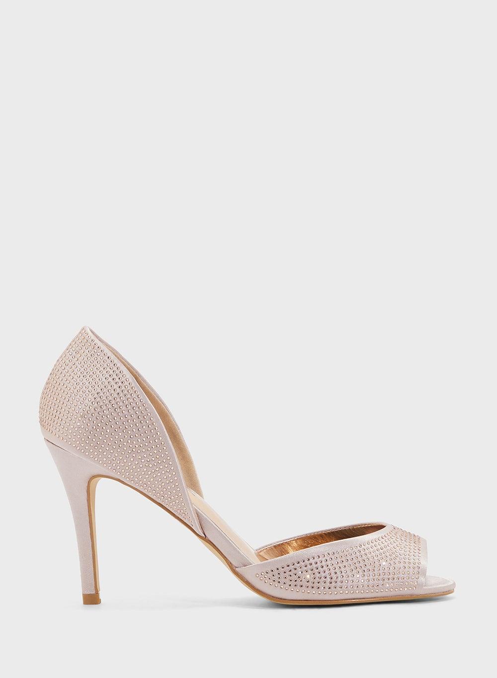 Rose Gold Peep-Toe Pump - Style F10845Xm1 for Elegant Evenings - Image 1