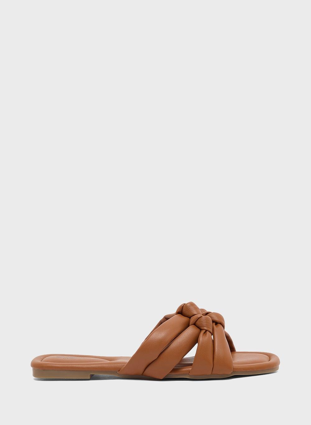 Elegant X2503 131 Brown Ladies Slides – Premium Comfort - Image 1