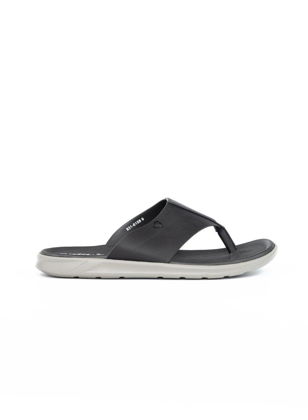 831 6158 Men's Black Casual Flat Sandals - Image 1