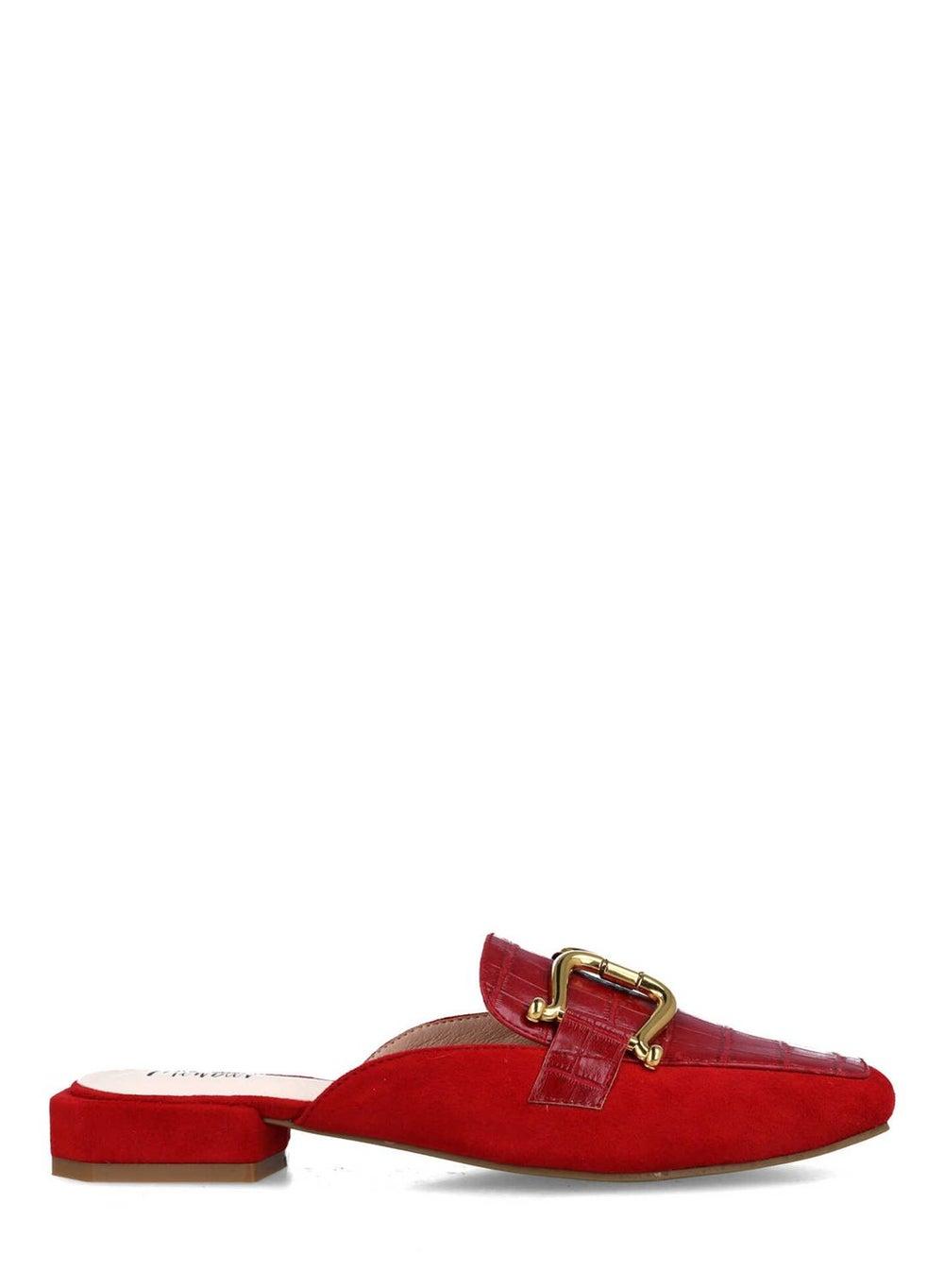Elegant Red Synthetic Casual Espadrilles Mules 22805 - Image 1