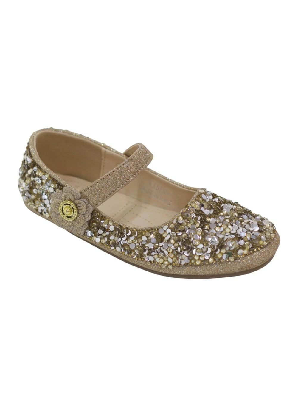 Kadena Glitter Dress Pump in Gold - Perfect for Girls - Image 1