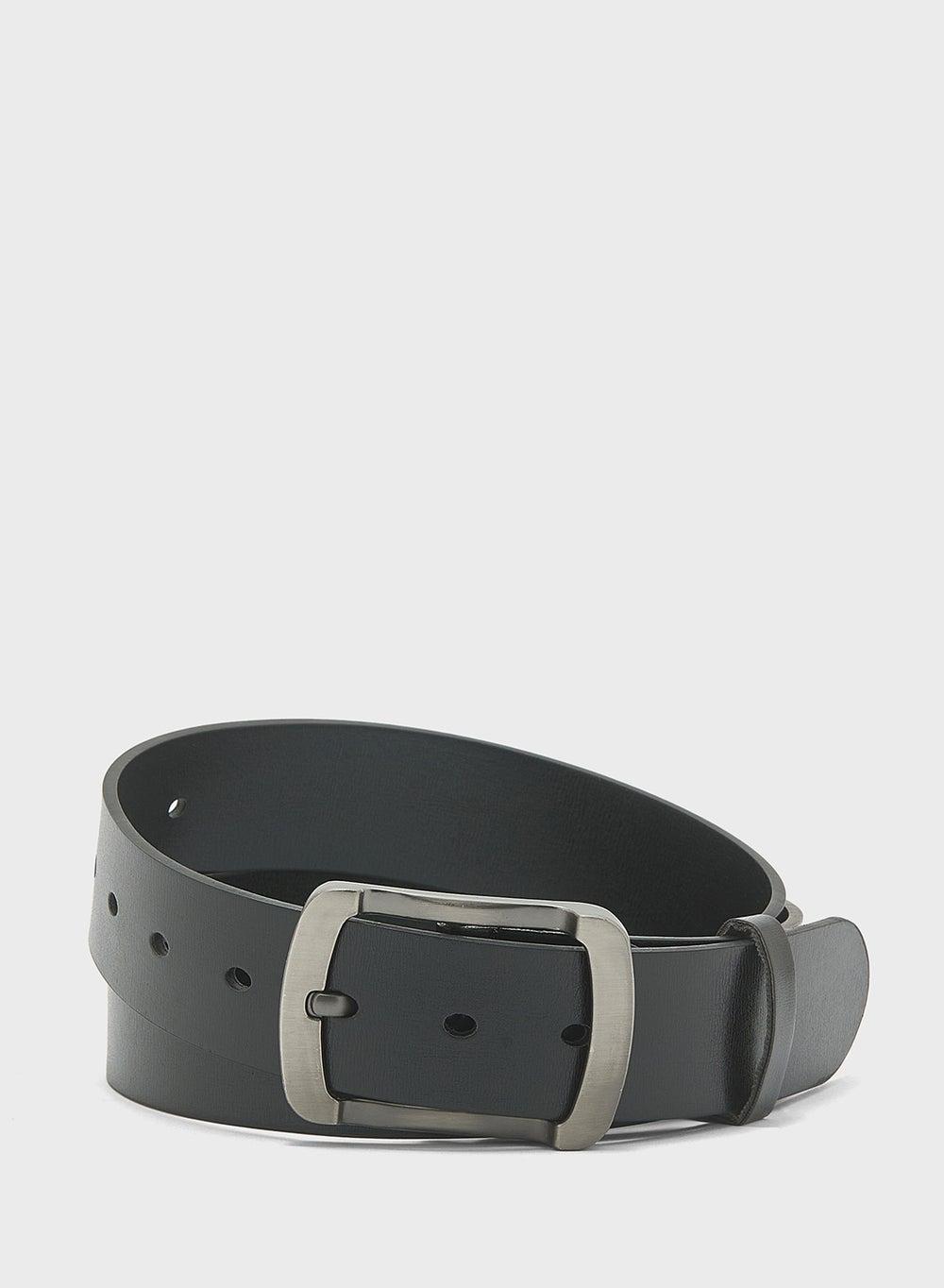 Seventy Five Black Allocated Hole Men's Casual Belt - Image 1