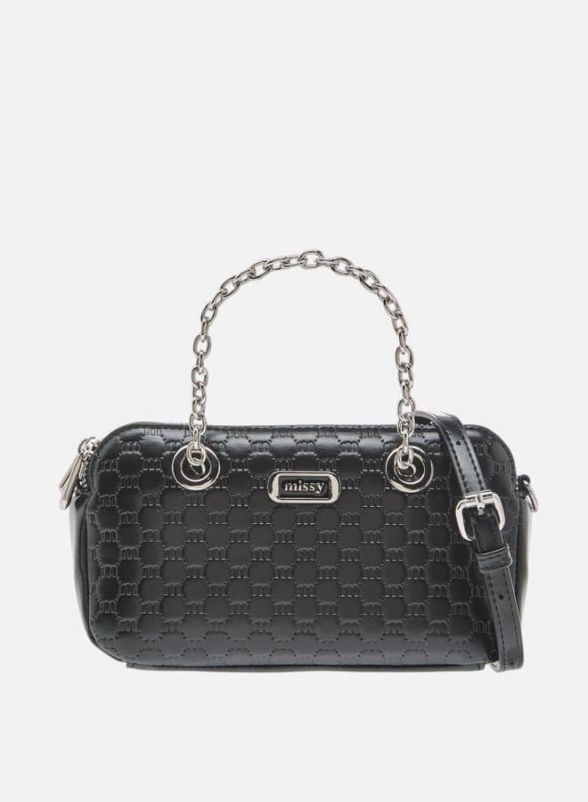MISSY Logo Embossed Women's Crossbody Bag with Detachable Strap - Image 1