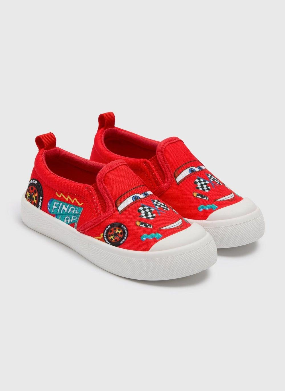 Lightning McQueen Red Slip-On Sneakers for Boys - Image 1