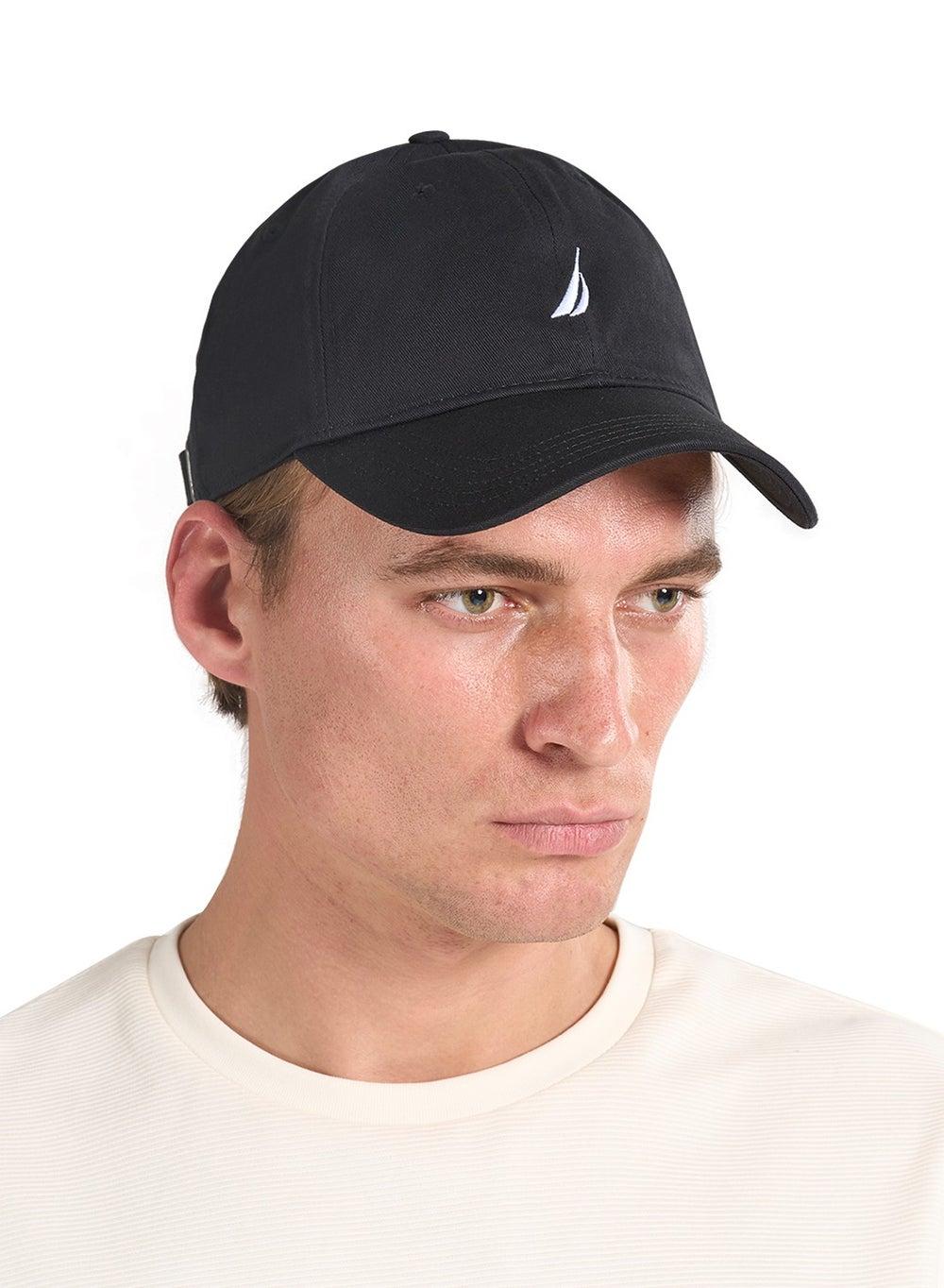 NAUTICA Black Embroidered Logo Cap - Maritime Sophistication - Image 1