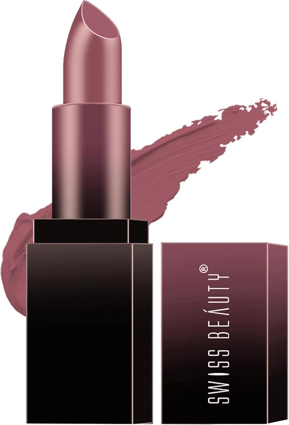 Swiss Beauty Blushing Mauve S28 HD Matte Lipstick - Luxurious Long-Lasting Color - Image 1