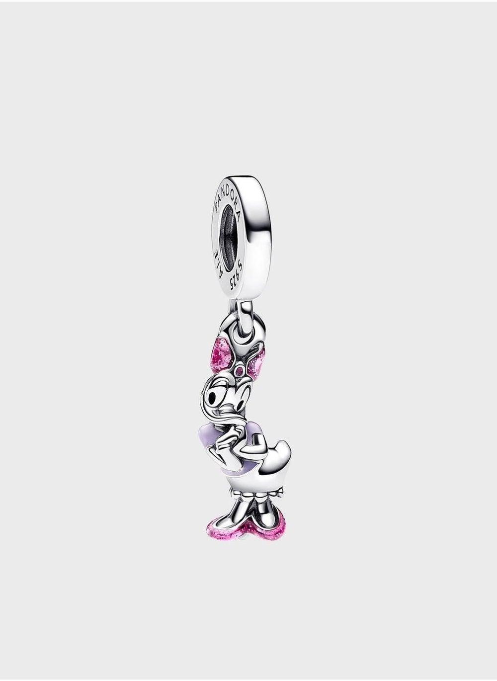 PANDORA Disney Daisy Duck Enamel Silver Charm - Image 1