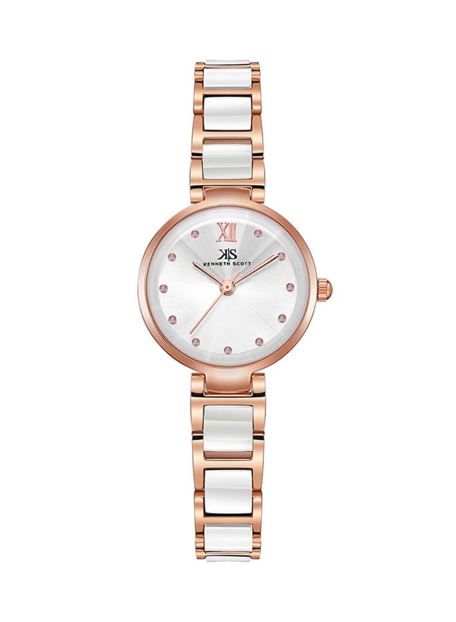 KENNETH SCOTT K22531-KCWW Elegant Ceramic Women's Watch - 30mm - Image 1