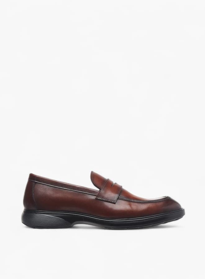 HS2126 5Brown Elegant Men's Formal Loafers - Image 1