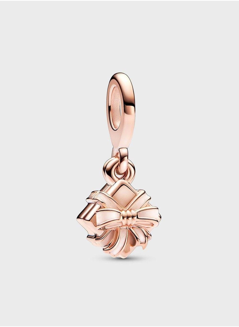 PANDORA Rose Gold-Plated Birthday Charm with Pink Enamel - Image 1