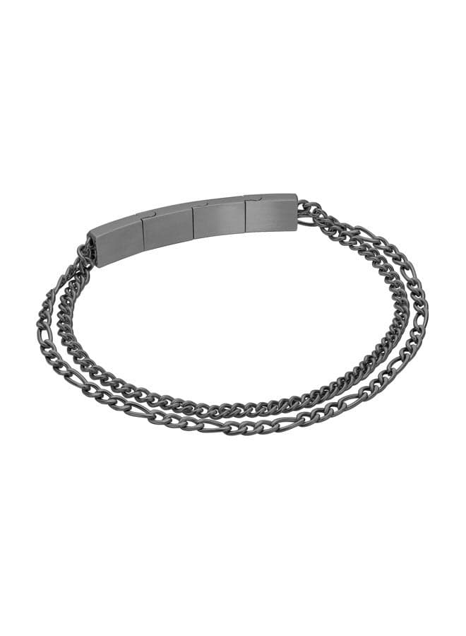 CERRUTI 1881 Guido Grey Double-Chain Men's Bracelet - Image 1