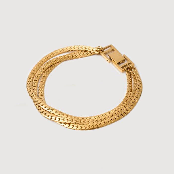 Noya Carmen 18K Gold Plated Cuban Chain Bracelet - Image 1
