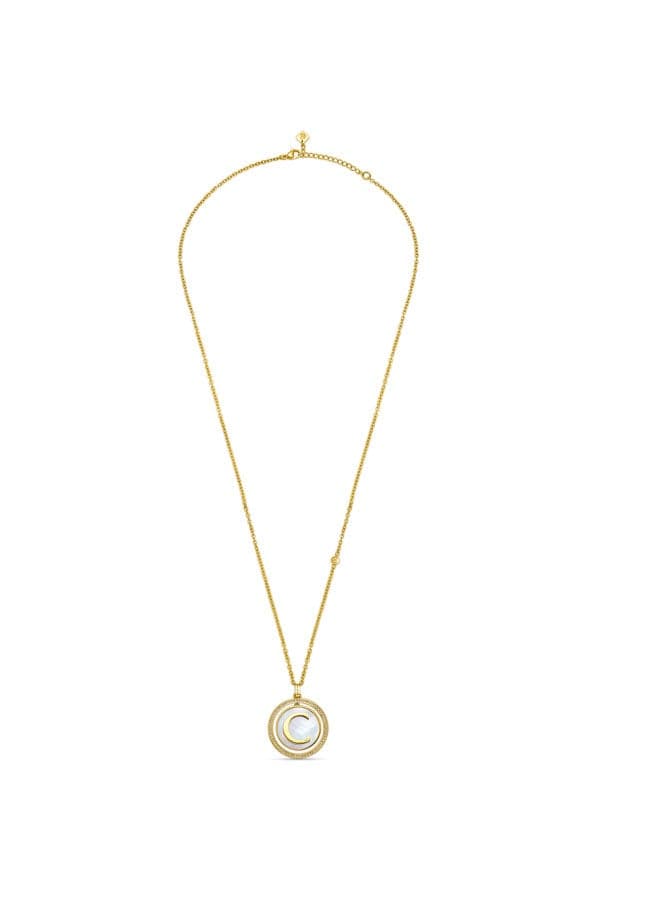CERRUTI 1881 Circulo Gold-Plated Mother of Pearl Necklace - Image 1