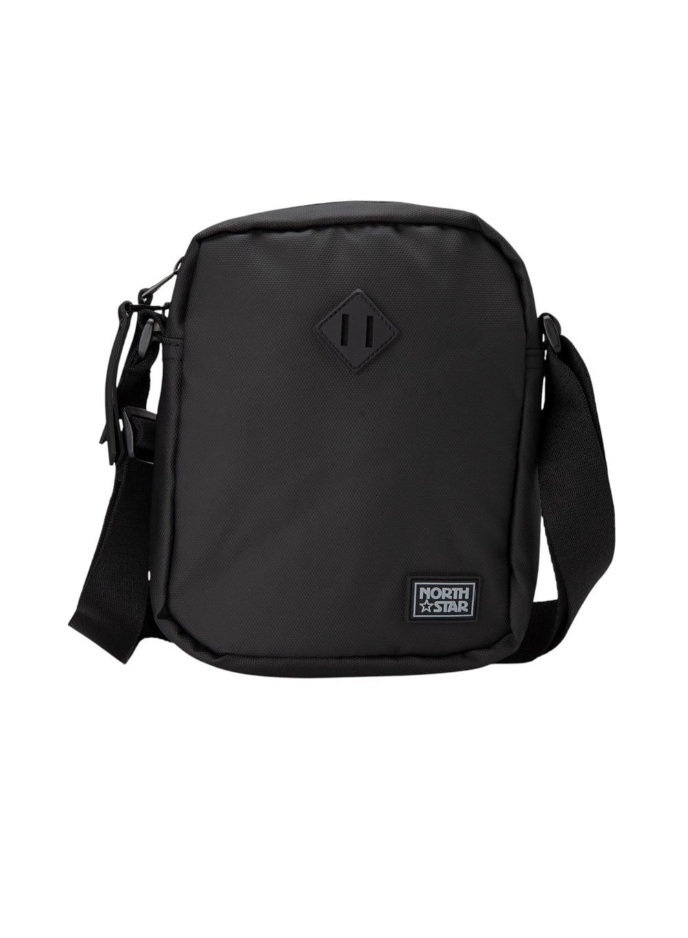 Bata Black Textured Messenger Bag for Women - Image 1