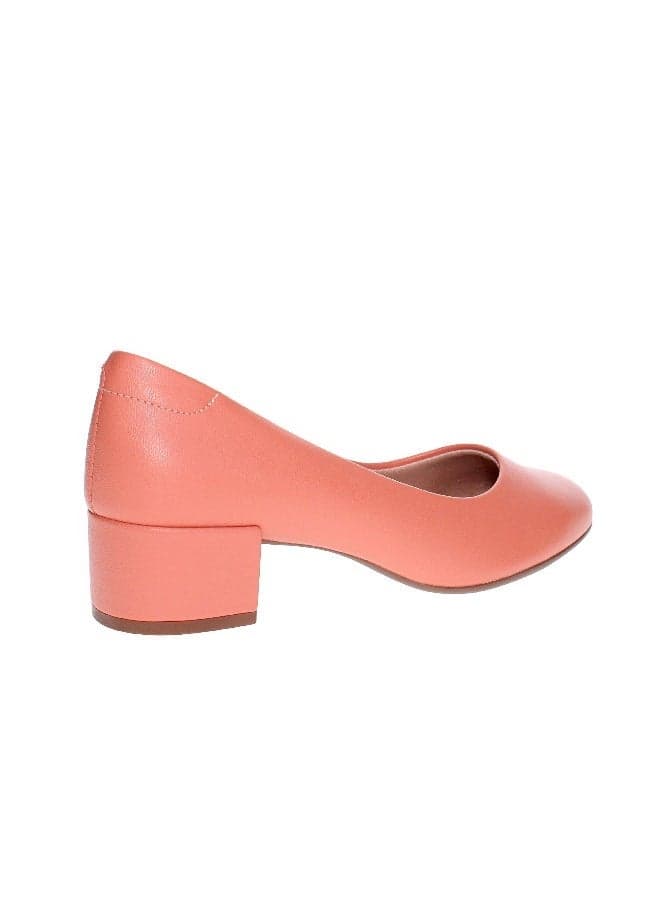 Elegant Orange Mid Heel Pumps – Classic Office Essential - Image 1