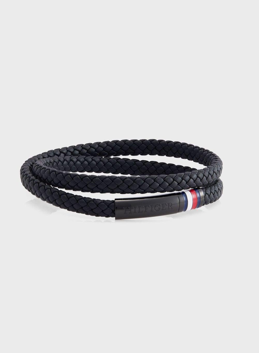 TOMMY HILFIGER Elegant Double Leather Bracelet for Men - Image 1