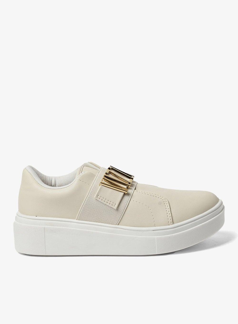 Laura Logo Detailed Low-Top Leather Sneakers - Image 1
