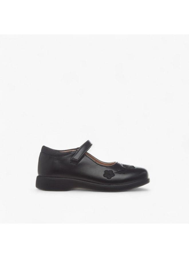 Chic 25Ss3563T Black Embroidered Girls' School Ballerinas - Image 1