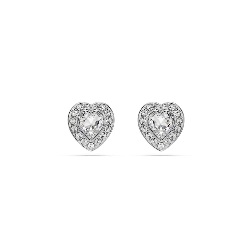 SWAROVSKI Ss25 Angelic Heart Crystal Stud Earrings - Image 1