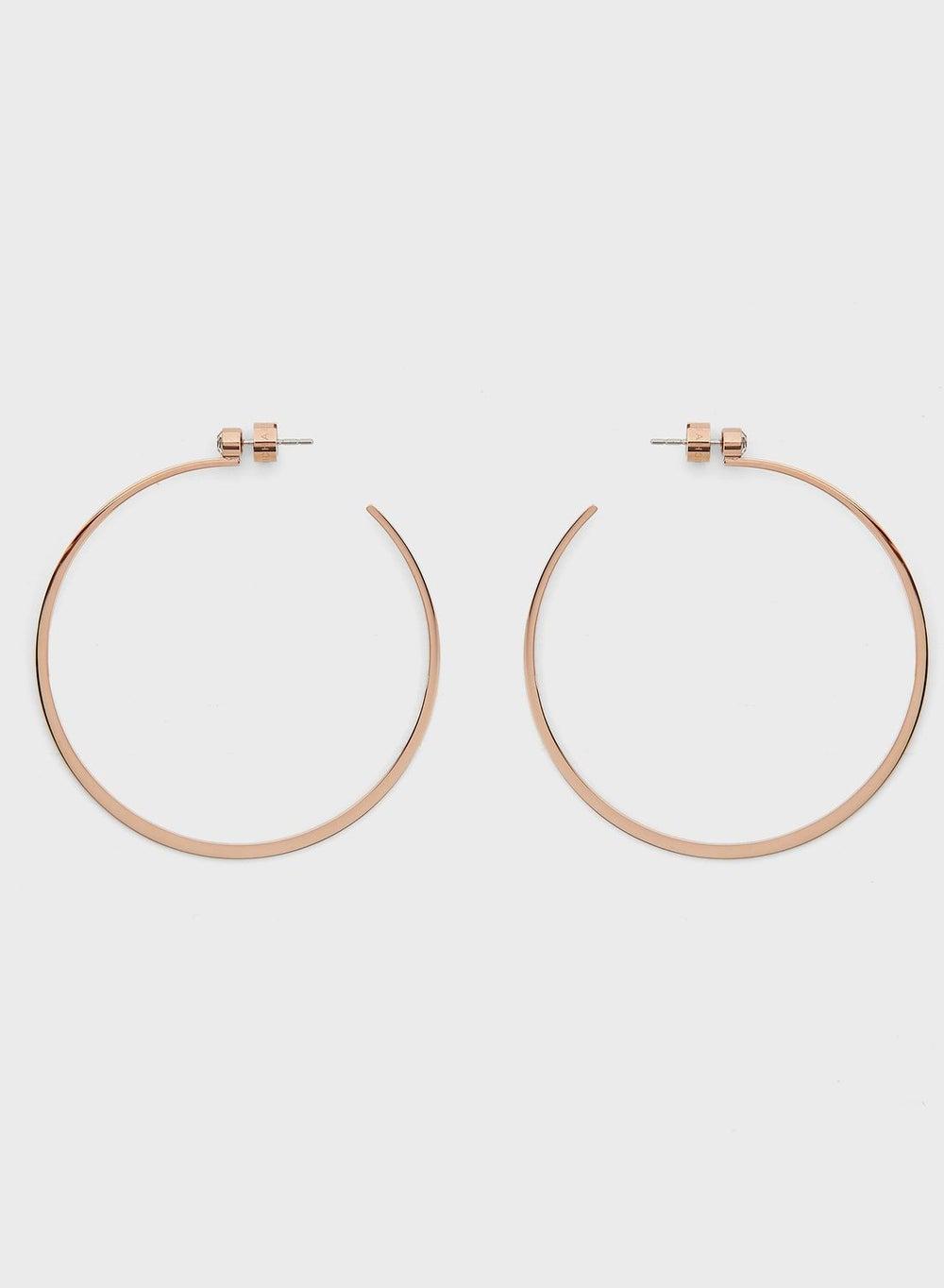 Michael Kors Rose Gold Hoop Earrings - Elegant Accessorizing - Image 1