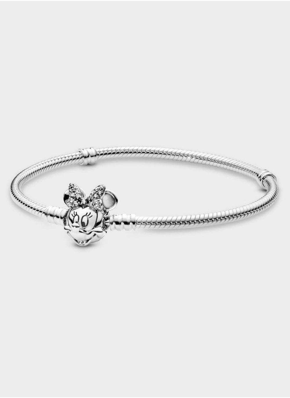 PANDORA Disney Moments PavÃ© Minnie Mouse Silver Bracelet - Image 1