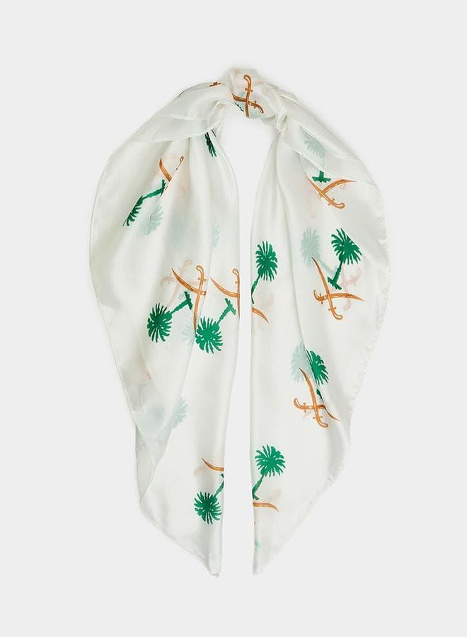 Styli Chic Palm Emblem Scarf - Elegant Accessory for Women - Image 1