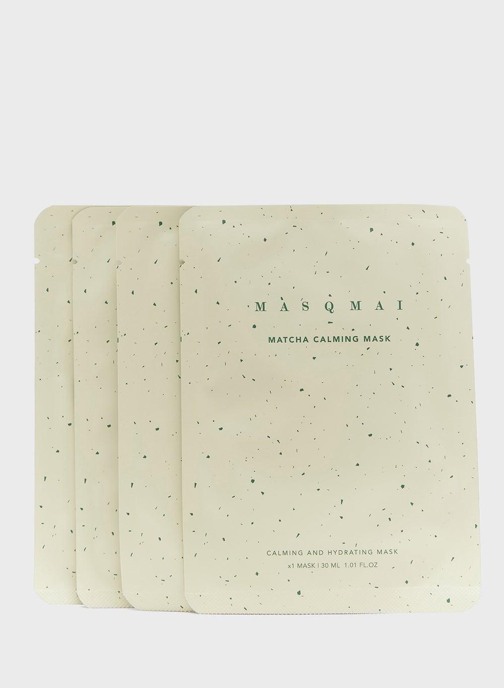 MASQMAI Matcha Calming 30ml - Hydrating Sheet Mask Quartet - Image 1