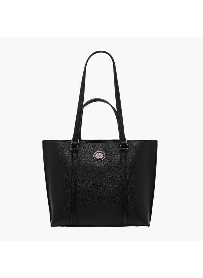 Celeste Elegance: Textured Women's Tote with Secure Zip - Image 1