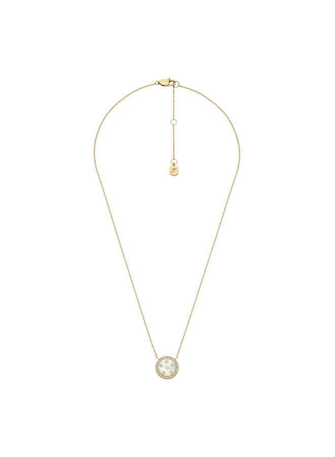 FOSSIL Jf04865710 Gold-Tone Radiant Pendant Necklace - Image 1