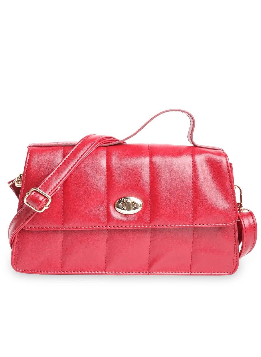CAPRESE Bordeaux Poppy Faux Leather Sling Bag - Image 1
