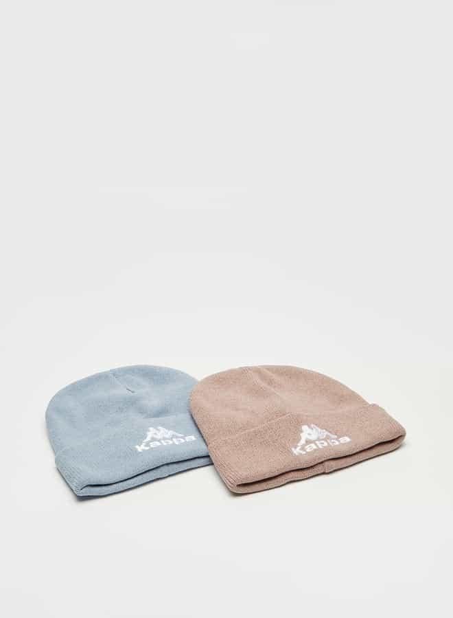 Kappa Embroidered Logo Beanie Cap Duo for Men - Image 1