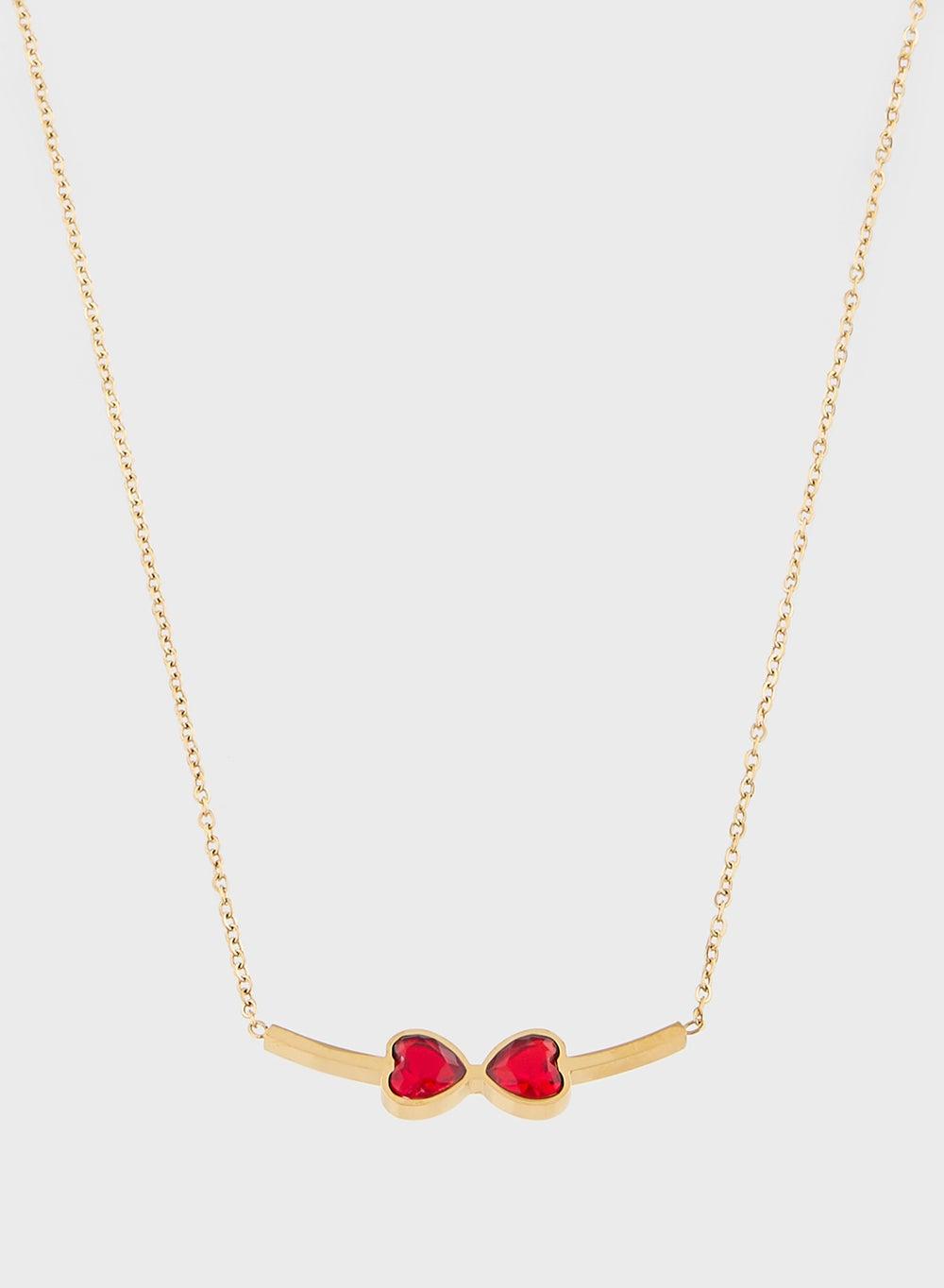 Staurtz Precious Ruby Red Necklace - Elegance Redefined - Image 1
