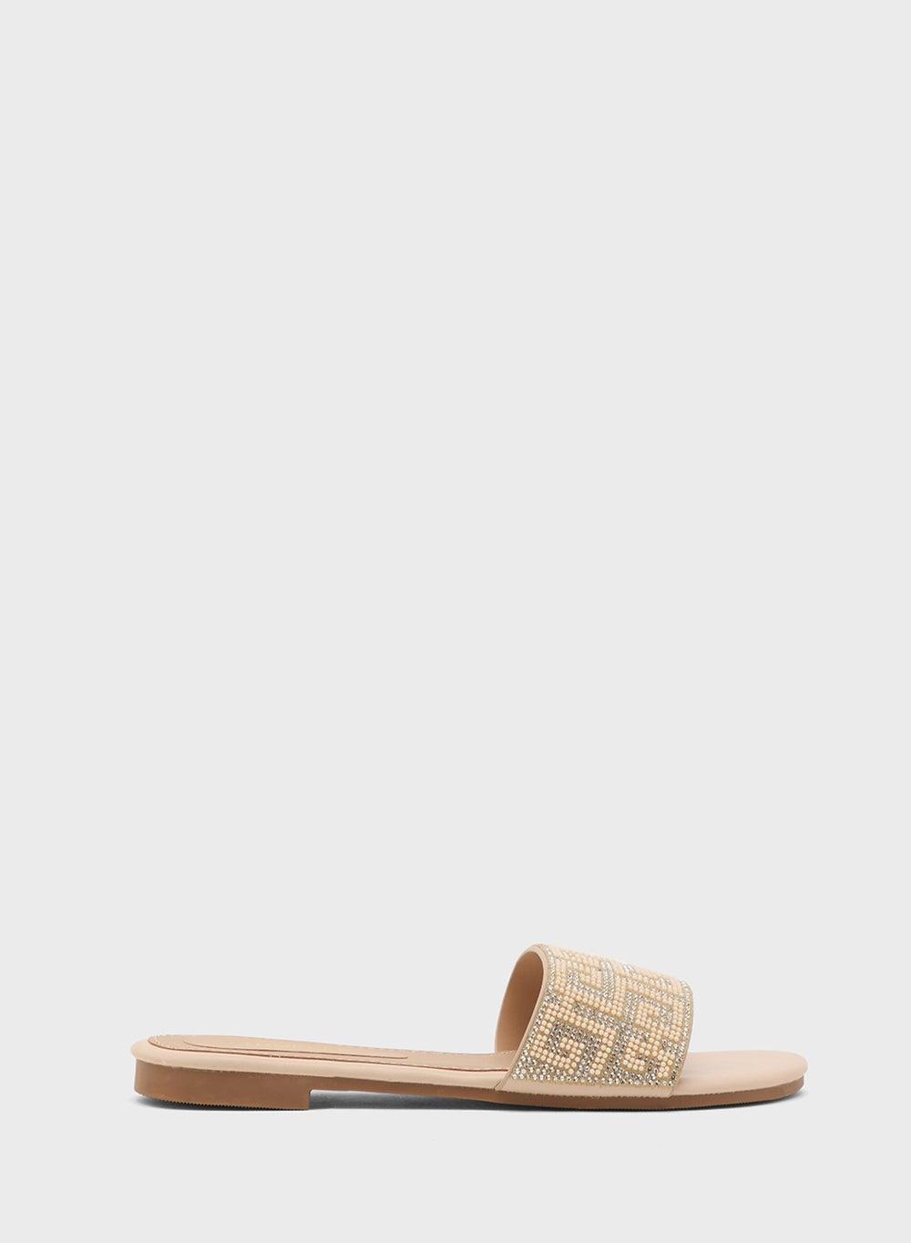 M25 Beige Flat Casual Sandals: Elegance Meets Comfort - Image 1