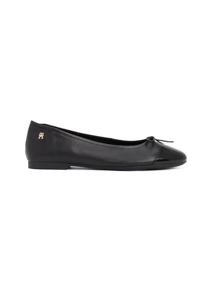 Elegant Patent Toe-Cap Leather Ballerina FW0FW08830BDS - Image 1