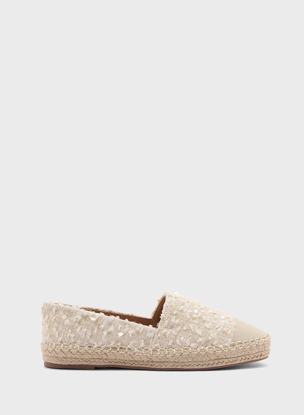 Sequined Cream Espadrille 6003 1075 - Elegance Meets Comfort - Image 1