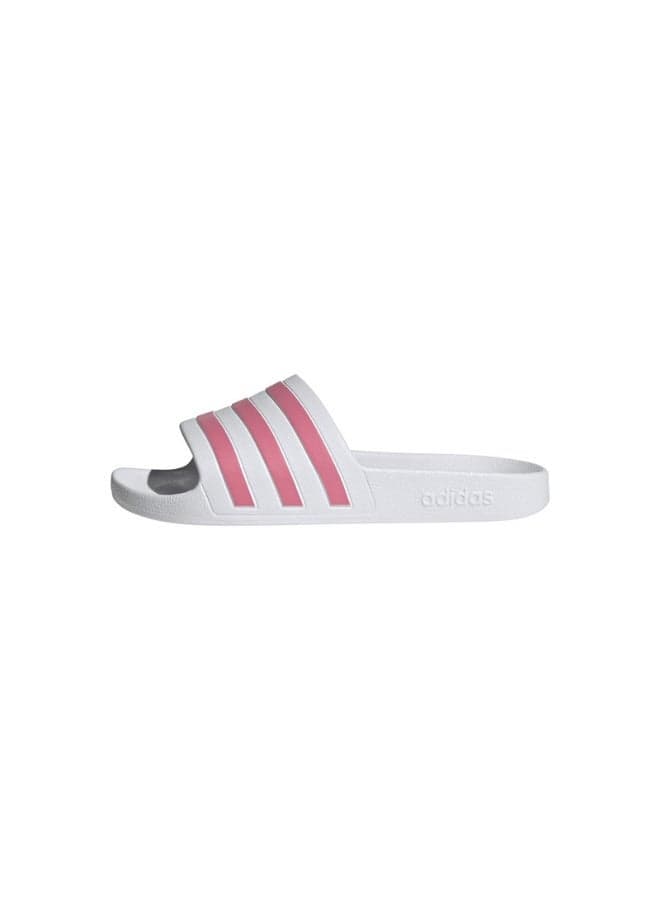 Adilette Aqua FTWWHT Elegant White Slides - Image 1