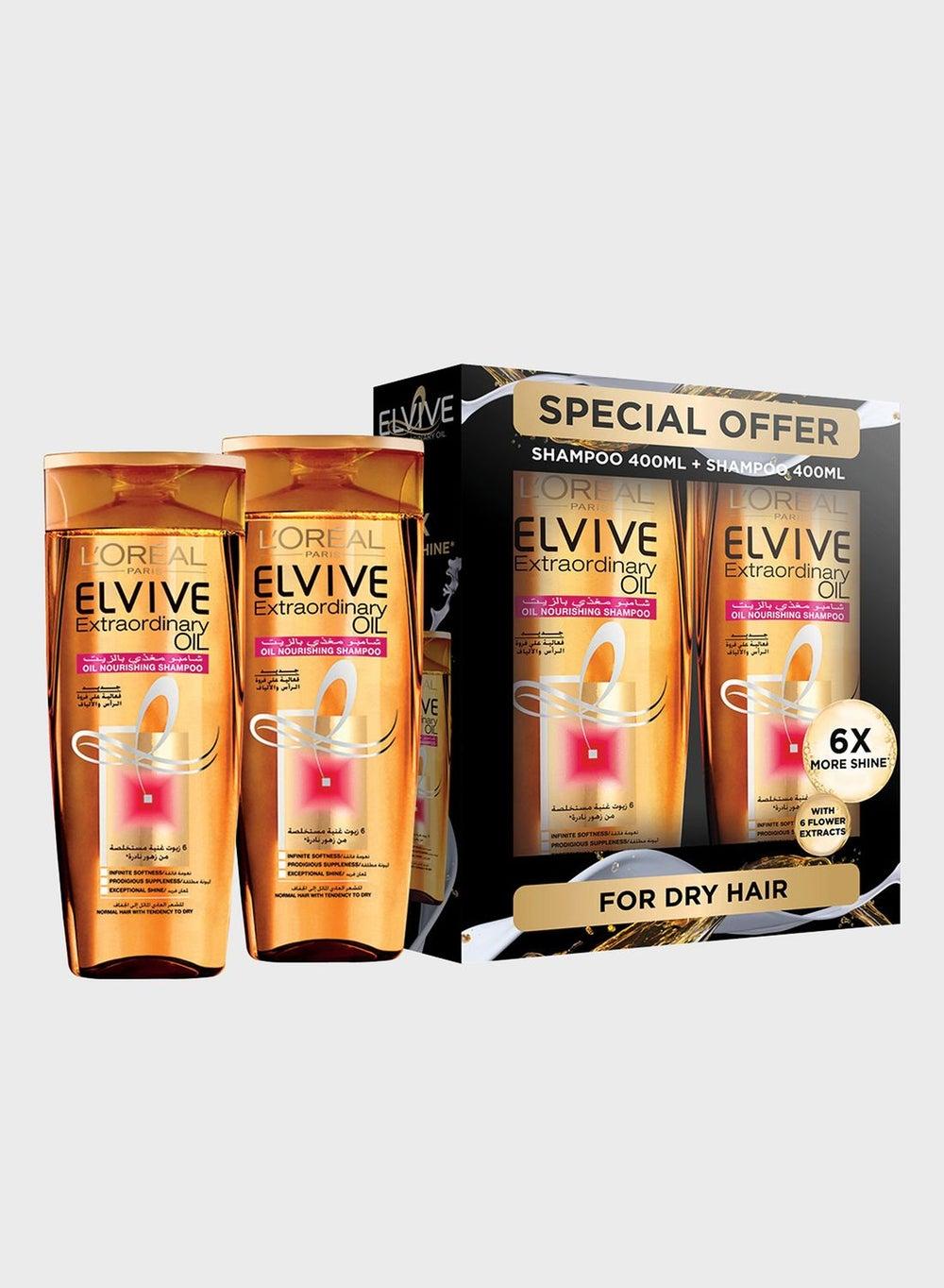 Elvive Extraordinary Oil Shampoo Twin Pack - Save 29% - Image 1