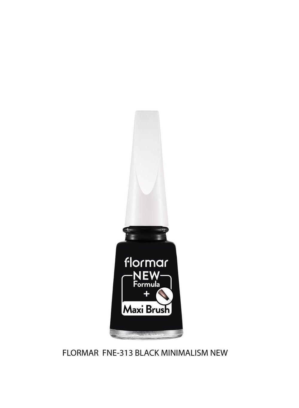 Flormar 313 Black Minimalism - Luxe Gloss Nail Enamel - Image 1