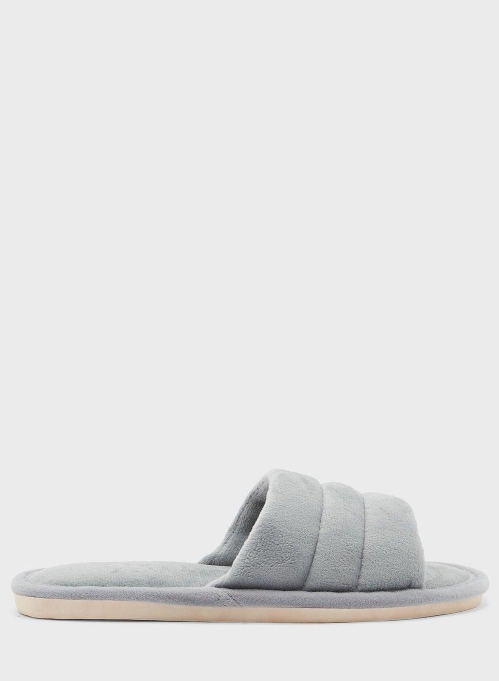Luxury T2108121 Men's Textile Bedroom Slippers in Grey - Image 1