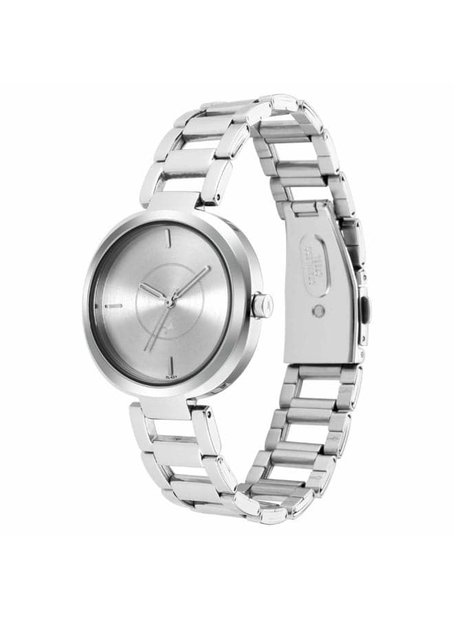 Fastrack Stunners Quartz Analog: Women's Elegant Silver Dial Watch - Image 1