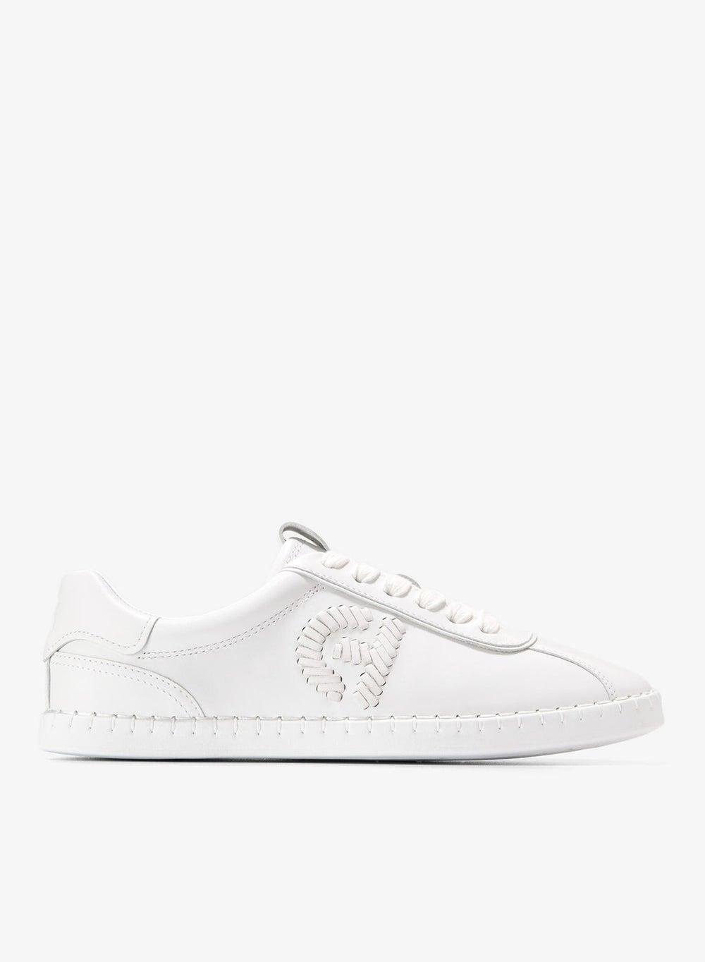 GrandPro Acelia Luxe White Leather Sneakers for Women - Image 1
