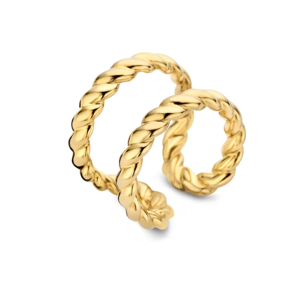 CERRUTI 1881 56 Chiara Gold-Plated Elegance Ring for Women - Image 1