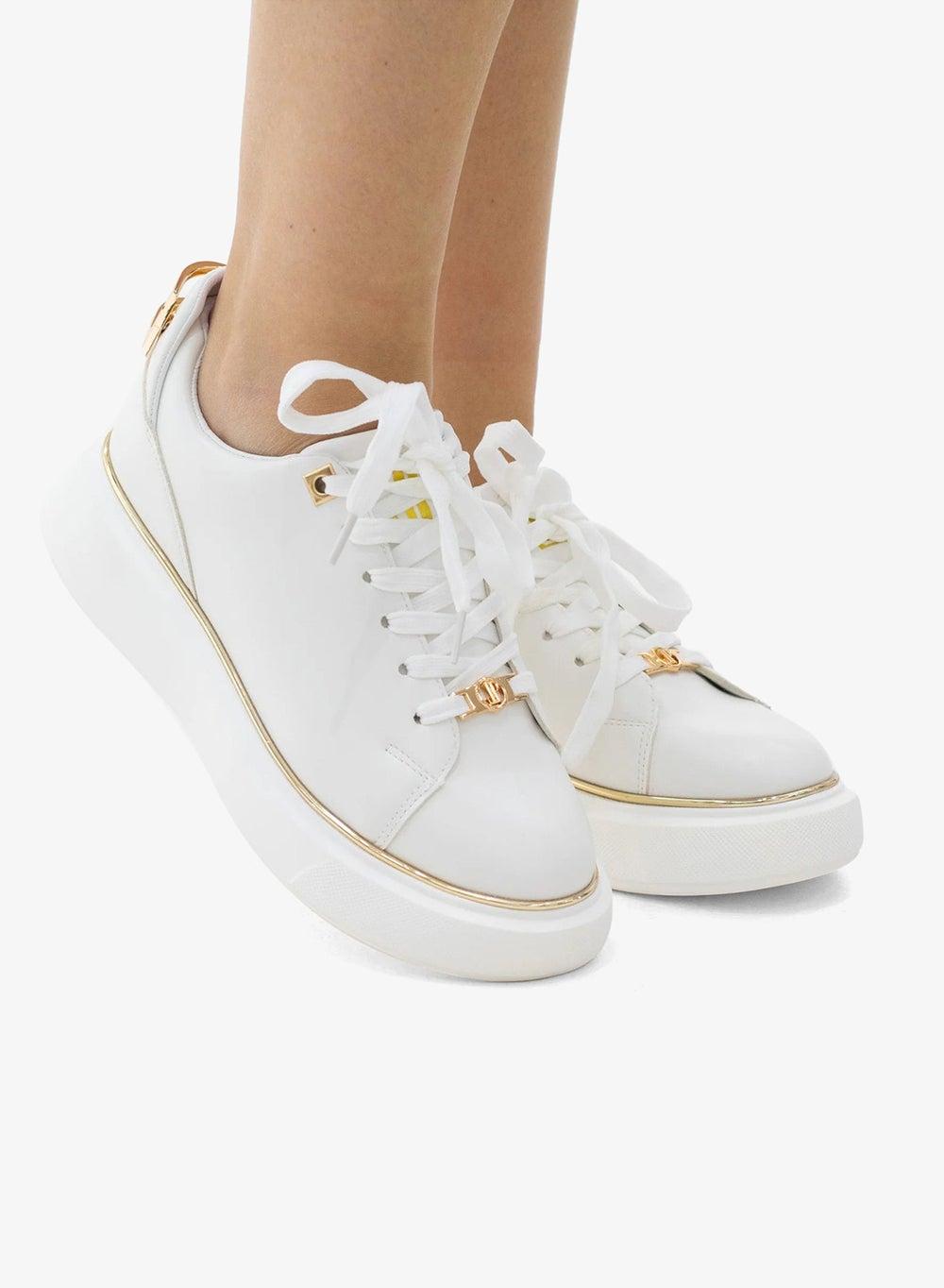 CAROLWHT Elegant White Low-Top Sneakers for Women - Image 1