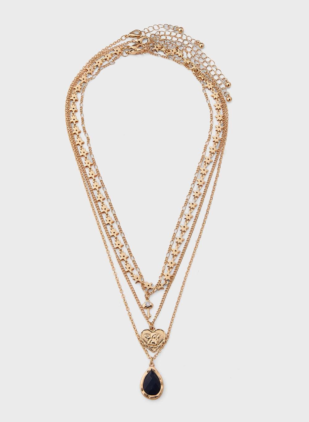ELLA Elegance: Quartet of Mixed Pendant Necklaces - Image 1
