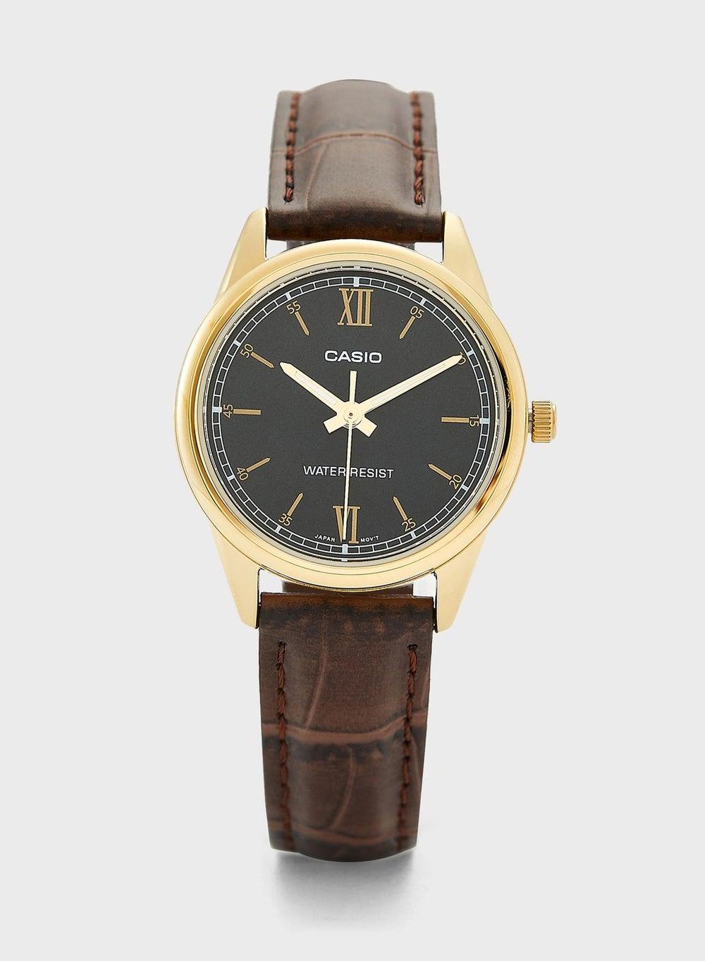 CASIO Elegance Leather Strap Women's Analog Watch - Image 1