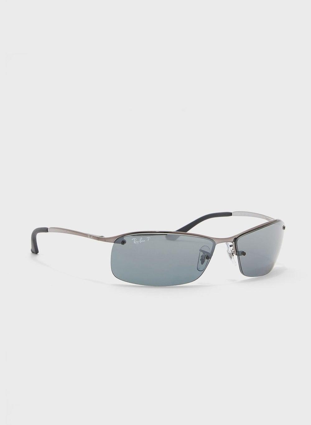 Ray-Ban 0RB3183 Gunmetal Sleek Rectangle Sunglasses - Image 1