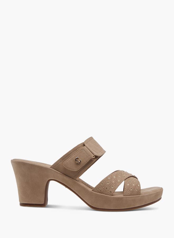 Elegant Cross Strap Wedge Sandals for Women - 9825 1Rbrown - Image 1