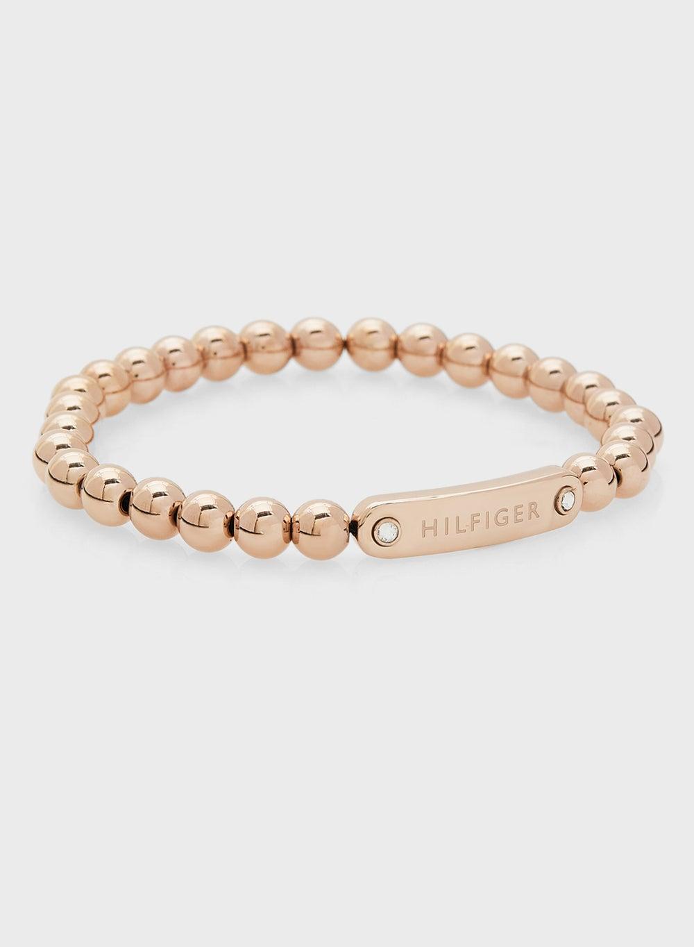 TOMMY HILFIGER Rose Gold-Tone Beaded Bracelet for Women - Image 1